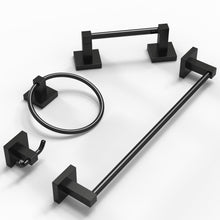 Load image into Gallery viewer, RUACQ Toilet Paper Holder and Towel Ring Bathroom Accessories Hardware Set, Stainless Steel and Zinc Alloy, Brushed Nickel, CQ-87010-2P-N