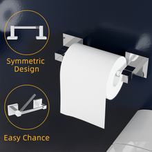 Load image into Gallery viewer, RUACQ 3 Pieces Bathroom Hardware Set, Toilet Paper Holder, Towel Ring, 18-inch Towel Bar, Stainless Steel and Zinc Alloy, Chrome, CQ-87000-3P-C