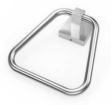 Load image into Gallery viewer, RUACQ Hand Towel Ring,Square Base, Stainless Steel, Matte Black, CQ-87011A-B