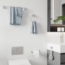 Load image into Gallery viewer, RUACQ 4 Pieces Bathroom Hardware Set, Toilet Paper Holder, Towel Ring, Towel Hook, 18-inch Towel Bar, Stainless Steel and Zinc Alloy, Chroem, CQ-870C-4P