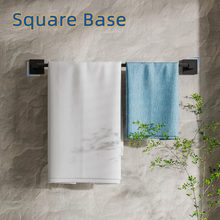 Load image into Gallery viewer, RUACQ 24inch Towel Bar Wall Mounted, One-piece Rod, Stainless Steel, Matte Black, CQ-87001-24-B