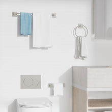 Load image into Gallery viewer, RUACQ 3 Pieces Bathroom Hardware Set, Toilet Paper Holder, Towel Ring, 18-inch Towel Bar, Stainless Steel and Zinc Alloy, Bruhsed Nickel, CQ-87000-3P-N