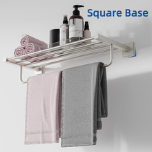Load image into Gallery viewer, RUACQ 24inch Towel Rack, Square Base, SUS 304 Stainless Steel, Heavy Duty, Brushed Nickel, CQ-8831-N