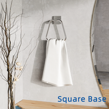 Load image into Gallery viewer, RUACQ Hand Towel Ring,Square Base, Stainless Steel, Brushed Nickel, CQ-87011A-N