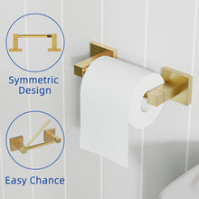 Load image into Gallery viewer, RUACQ 3 Pieces Bathroom Hardware Set, Toilet Paper Holder, Towel Ring, 18-inch Towel Bar, Stainless Steel and Zinc Alloy, Brushed Nickel, CQ-87000-3P-G