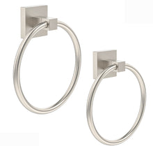 Load image into Gallery viewer, RUACQ Hand Towel Ring Wall Mounted, Square Base, Stainless Steel, Heavy Duty, Chrome, CQ-87011-C