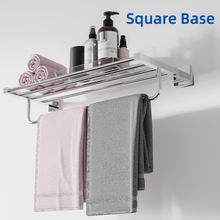 Load image into Gallery viewer, RUACQ 24inch Towel Rack, Square Base, SUS 304 Stainless Steel, Heavy Duty, Chrome, CQ-8831-C