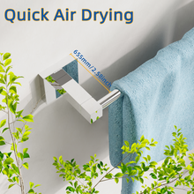 Load image into Gallery viewer, RUACQ 24inch Towel Bar Wall Mounted, One-piece Rod, Stainless Steel, Chrome, CQ-87001-24-C