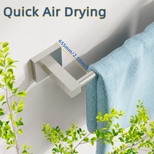 Load image into Gallery viewer, RUACQ 24inch Towel Bar Wall Mounted, One-piece Rod, Stainless Steel, Brushed Nickel, CQ-87001-24-N