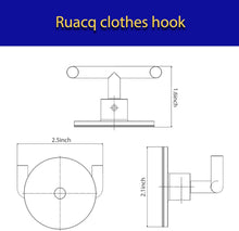 Load image into Gallery viewer, Ruacq Adhesive Towel Hook 2 Pieces, Stainless Steel, Chrome, CQ-92105C-2P
