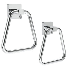 Load image into Gallery viewer, RUACQ Hand Towel Ring,Square Base, Stainless Steel, Matte Black, CQ-87011A-B