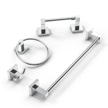 Load image into Gallery viewer, RUACQ Toilet Paper Holder and Towel Ring Bathroom Accessories Hardware Set, Stainless Steel and Zinc Alloy, Brushed Nickel, CQ-87010-2P-N
