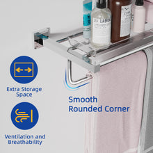 Load image into Gallery viewer, RUACQ 24inch Towel Rack, Square Base, SUS 304 Stainless Steel, Heavy Duty, Chrome, CQ-8831-C