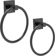 Load image into Gallery viewer, RUACQ Hand Towel Ring Wall Mounted, Square Base, Stainless Steel, Heavy Duty, Chrome, CQ-87011-C