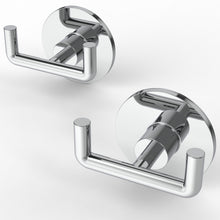 Load image into Gallery viewer, Ruacq Adhesive Towel Hook 2 Pieces, Stainless Steel, Chrome, CQ-92105C-2P