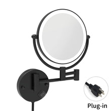 Load image into Gallery viewer, LED Wall-Mount Makeup Mirror Matte Grey 7X Magnification