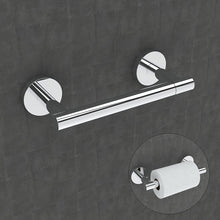 Load image into Gallery viewer, Matte Black Double Post Pivoting Wall Mounted Stainless Steel Toilet Paper Holder for Bathroom RV, by FIXSEN