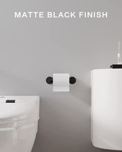 Load image into Gallery viewer, Double Post Pivoting Toilet Paper Holder Matte Black 51510C-B