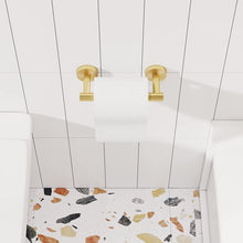 Load image into Gallery viewer, Matte Black Double Post Pivoting Wall Mounted Stainless Steel Toilet Paper Holder for Bathroom RV, by FIXSEN