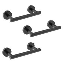 Load image into Gallery viewer, Matte Black Double Post Pivoting Wall Mounted Stainless Steel Toilet Paper Holder for Bathroom RV, by FIXSEN