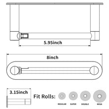 Load image into Gallery viewer, Self Adhesive Double Post Pivot Toilet Paper Holder Matte Black