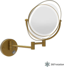 Load image into Gallery viewer, LED Wall-Mount Makeup Mirror Antique Brass