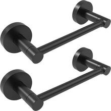Load image into Gallery viewer, Double Post Pivoting Toilet Paper Holder Matte Black 51510C-B