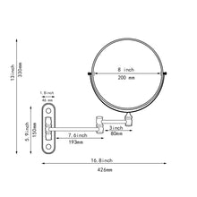 Load image into Gallery viewer, Wall-Mount Makeup Mirror Matte Black Series-252
