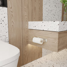 Load image into Gallery viewer, Self Adhesive Double Post Pivoting Toilet Paper Holder Brushed Nickel