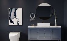 Load image into Gallery viewer, LED Wall-Mount Makeup Mirror Chrome 7X Magnification