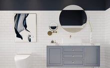 Load image into Gallery viewer, LED Wall-Mount Makeup Mirror Antique Brass