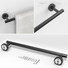 Load image into Gallery viewer, 6 PCS Bathroom Hardware Set, Matte Black Stainless Steel Bathroom Accessories Kit