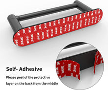 Load image into Gallery viewer, Self Adhesive Double Post Pivot Toilet Paper Holder Matte Black