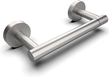 Load image into Gallery viewer, Matte Black Double Post Pivoting Wall Mounted Stainless Steel Toilet Paper Holder for Bathroom RV, by FIXSEN