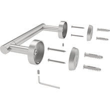 Load image into Gallery viewer, Matte Black Double Post Pivoting Wall Mounted Stainless Steel Toilet Paper Holder for Bathroom RV, by FIXSEN