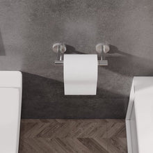 Load image into Gallery viewer, Matte Black Double Post Pivoting Wall Mounted Stainless Steel Toilet Paper Holder for Bathroom RV, by FIXSEN