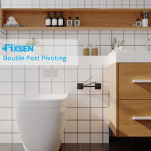 Load image into Gallery viewer, Double Post Pivoting Toilet Paper Holder Matte Black 87010C-B