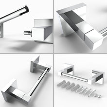 Load image into Gallery viewer, RUACQ Toilet Paper Holder Wall Mounted, Double Post Pivoting, Stainless Steel and Zinc Alloy, Chrome, CQ-87010C-C
