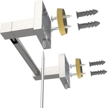 Load image into Gallery viewer, RUACQ Toilet Paper Holder Wall Mounted, Double Post Pivoting, Stainless Steel and Zinc Alloy, Brushed Nickel, CQ-87010C-N
