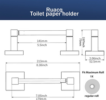 Load image into Gallery viewer, RUACQ Toilet Paper Holder Wall Mounted, Double Post Pivoting, Stainless Steel and Zinc Alloy
