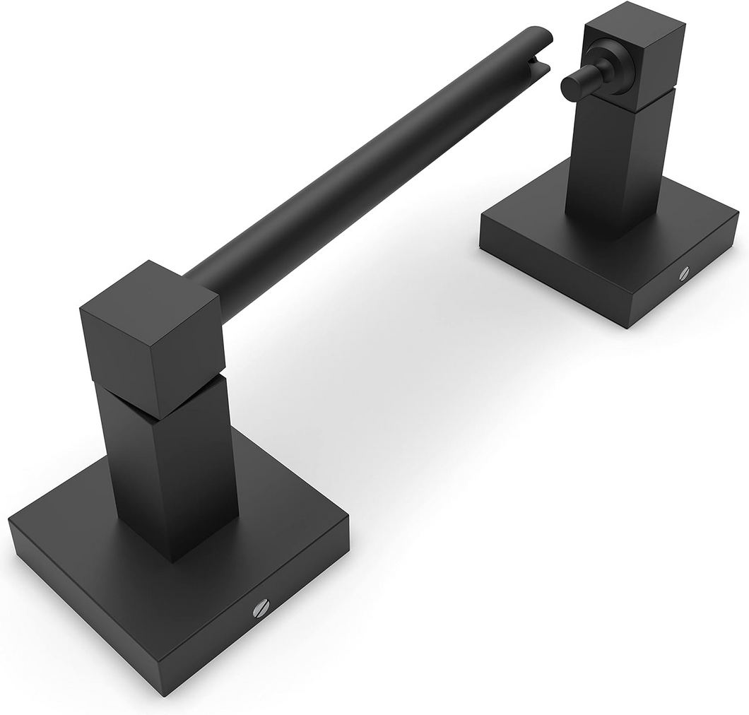 RUACQ Toilet Paper Holder Wall Mounted, Double Post Pivoting, Stainless Steel and Zinc Alloy