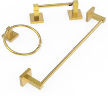 Load image into Gallery viewer, RUACQ Toilet Paper Holder and Towel Ring Bathroom Accessories Hardware Set, Stainless Steel and Zinc Alloy, Brushed Nickel,   CQ-87010-2P-N
