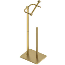 Load image into Gallery viewer, RUACQ Toilet Paper Holder Stand with Post Pivoting Design, Stable Weighted Base, SUS304 Stainless Steel
