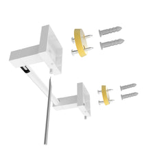 Load image into Gallery viewer, RUACQ Toilet Paper Holder Wall Mounted, Double Post Pivoting, Stainless Steel and Zinc Alloy, White, CQ-87010C-W
