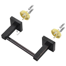 Load image into Gallery viewer, RUACQ Toilet Paper Holder Wall Mounted, Double Post Pivoting, Stainless Steel and Zinc Alloy, Oil Rubbed Bronze, CQ-87010C-ORB

