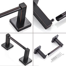 Load image into Gallery viewer, RUACQ Toilet Paper Holder Wall Mounted, Double Post Pivoting, Stainless Steel and Zinc Alloy, Oil Rubbed Bronze, CQ-87010C-ORB
