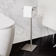 Load image into Gallery viewer, RUACQ Toilet Paper Holder Stand with Post Pivoting Design, Stable Weighted Base, SUS304 Stainless Steel
