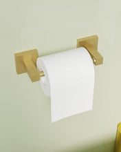Load image into Gallery viewer, RUACQ Toilet Paper Holder Wall Mounted, Double Post Pivoting, Stainless Steel and Zinc Alloy, Brushed Gold, CQ-87010C-AU
