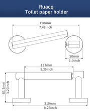 Load image into Gallery viewer, RUACQ Toilet Paper Holder Wall Mounted with Double Post Pivoting, Stainless Steel
