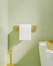 Load image into Gallery viewer, RUACQ Toilet Paper Holder Wall Mounted, Double Post Pivoting, Stainless Steel and Zinc Alloy, Brushed Gold, CQ-87010C-AU
